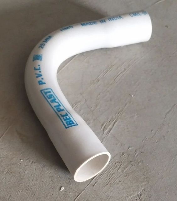 90 Degree Female 25mm BEC Plast PVC Pipe Bend Color White Material PVC Brand BEC Plast Type Heavy (HMS) Bend Angle 90 - Image 2