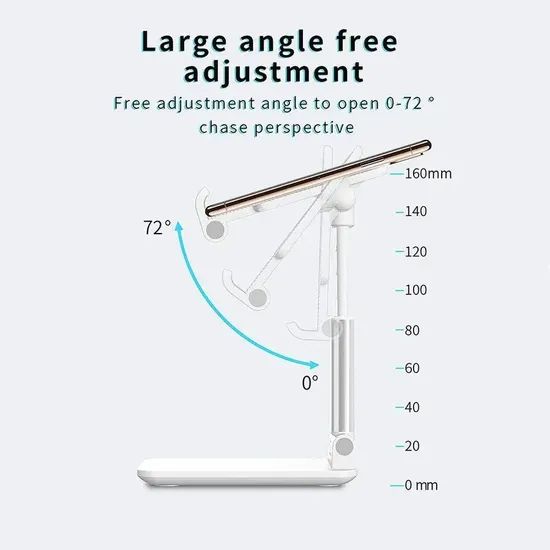 ABS Tablet Stand Upgraded Table Plastic Lifting Extendable Base Foldable Adjustable Mobile Phone Holders - Image 6