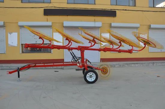 Tractor Trailed Agri Hay Rake Disc Rake Wheel Hay Rake Model No. 9L Origin China Warranty 1 Year Color as Demand Weight - Image 3