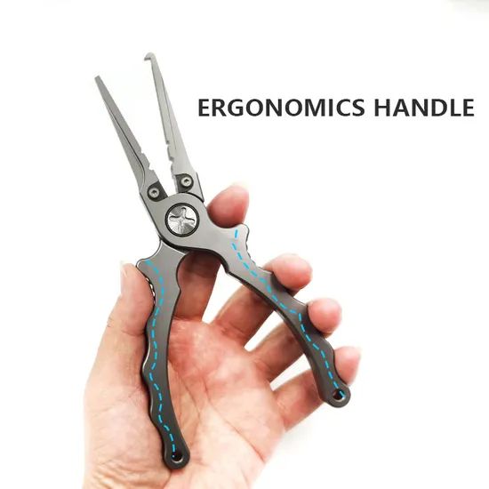 Alpha Titanium Alloy Fishing Pliers 18x9cm Level Silver 130g MOQ1000 - Image 6