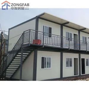 Factory Sale Wholesale Steel Prefab Container Modular Prefabricated Office House for Worker Dormitory Camp Construction Site Cabin - Image 2
