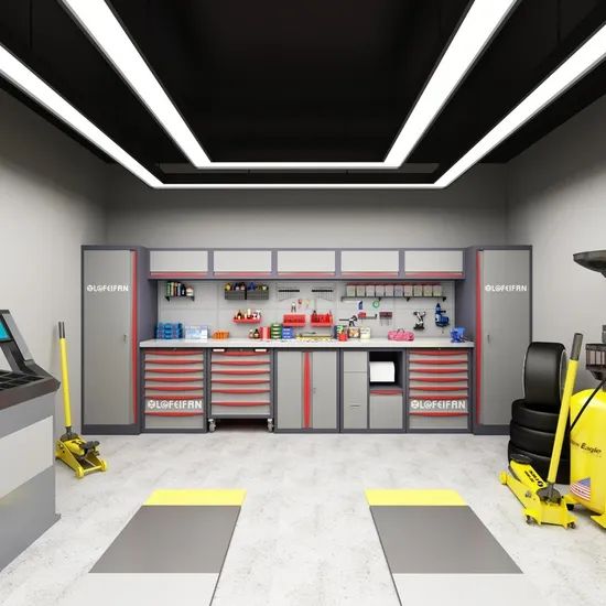 Repair Station Tool Cabinets Combination OEM Customized Garage Storage Workstation Tool Solution - Image 2