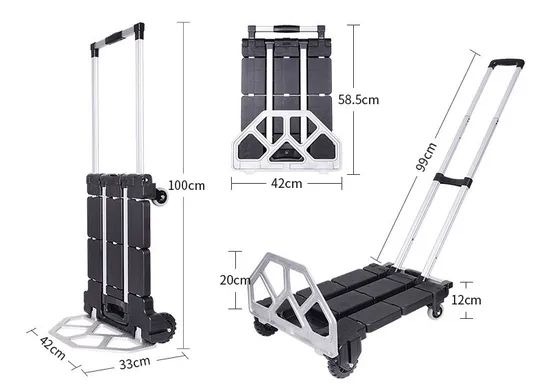 2 in 1 Solid Construction Utility Cart Pull Cargo Trailer Style Folding Trademark OEM Wheel Amount 4 Model NO. P-15 Warranty 1 - Image 6