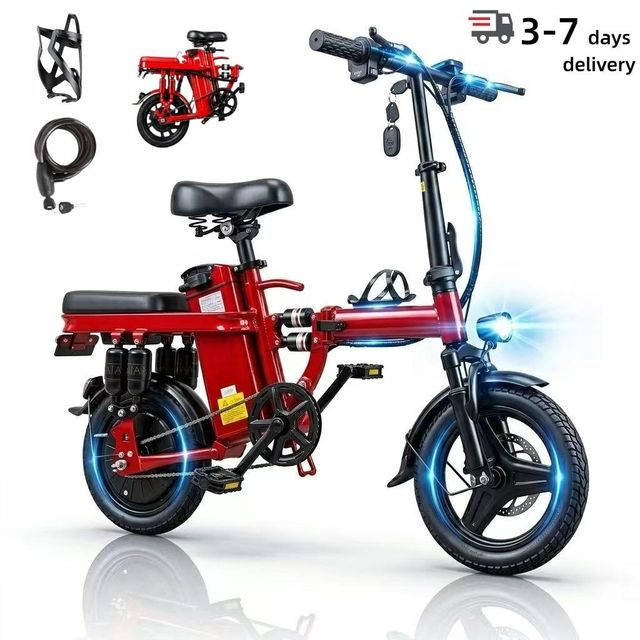 Dampening 500W Folding Electric bike for Adults and Teens 48V 15Ah 14in Ebike - Image 4