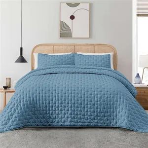 Comforters Classic Elegant Quilted Diamond Textured Reversible Bedspread - Image 4