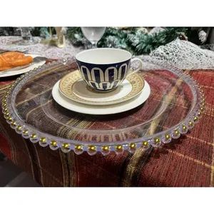 Multi Size Option Transparent Color PP Material Plastic Disposable Contemporary Charger Plate - Image 2