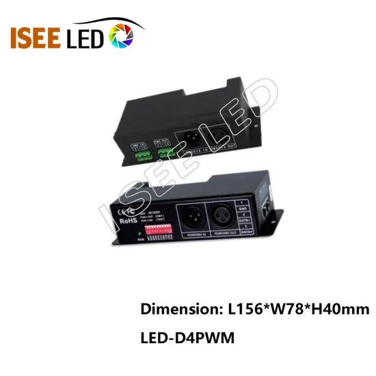 LED RGB DMX Decoder 4 Channel LED Dimmer Trademark LED Origin Iseeled HS Code 8537209000 Model NO. LED-D4PWM Port: Shenzhen, China - Image 1