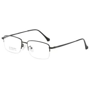 Original Design Square Eye Glasses Male Transparent Acetate Titanium Spectacle Frames - Image 5