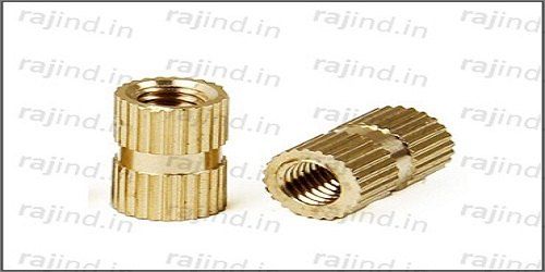 Round Golden Threaded Brass Inserts, Packaging Type: Packet Shape Round Color Golden Material Brass Packaging Type - Image 2