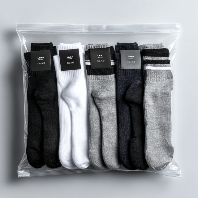 Cotton Crew Socks, 5 Pairs Pack – product photo 1, product detail gallery