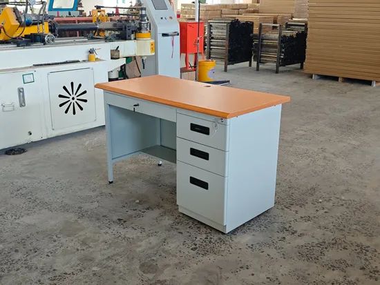 Wholesale MDF Desktop Steel Office Table with 3 Drawer Cabinet Computer Table - Image 3