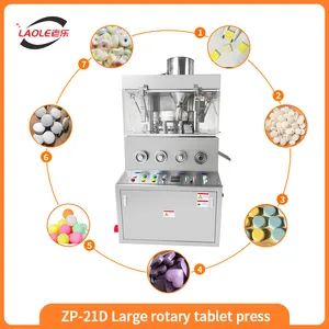 Zp-21d High Speed Rotary Pharmaceutical Pill Makercandy Tablet Machine Milk Tablet Press Machine - Image 4
