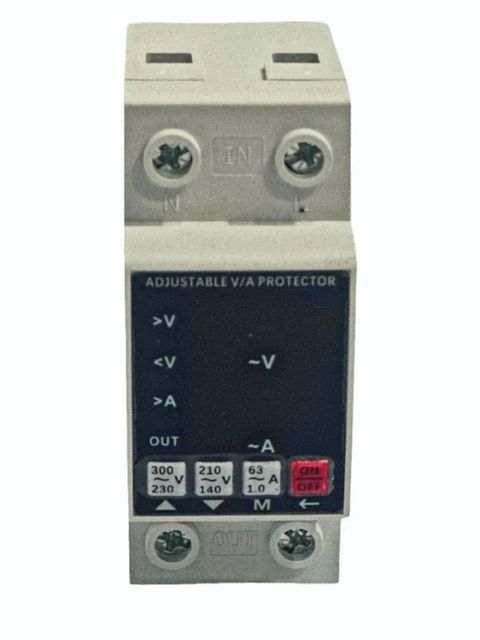 15A Adjustable Voltage Protector Material Plastic Phase Three Phase Current Rating 15A Color White (Base) Display type - Image 3