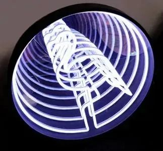 3D Infinity LED Neon Sign Creative Tunnel Lamp Illuminated Tunnel Mirror Light - Image 2