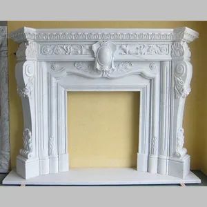 Modern Style Volakas White Marble Stone Fireplaces - Image 2