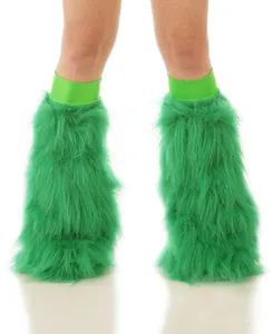 Emerald Fluffy Leg Warmers Style Plain Size Free Size Material Acrylic Model NO. SL-L2012023 Materials:100% Acrylic - Image 1