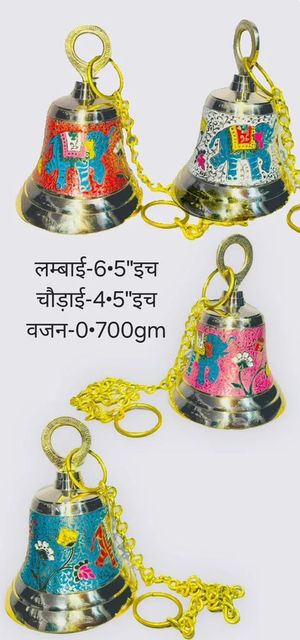 Brass Ghanti Bell, For Religious, Size: Mention In Photos Size Mention in photos Weight Mention in photos Brass Bell Type Pooja - Image 3