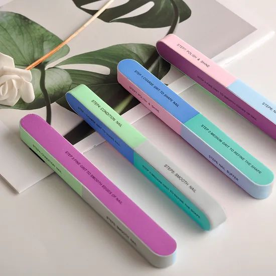 SK-RH Sponge Nail Files Green Blue 18x2x1.5cm MOQ100 15D MOQ 100PCS Trademark SK Model NO. SK-RH Material Sponge Function Nail Polish - Image 1