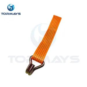 2" Replacement Ratchet Strap Orange Webbing Steel 5000lbs Long 15D - Image 4