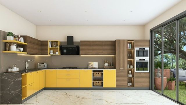L shape Modular Kitchen Godrej Interior Warranty 10 Years Finish Matte & Gloss Brand GODREJ INTERIO Kitchen Shape L - Image 3