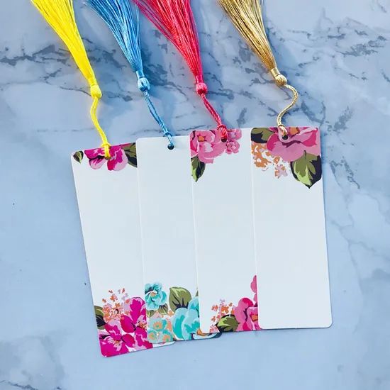 Paper & Plastic Bookmarks with Ribbon Classical Blank Calligraphy Cardboard for DIY Classroom Project School Crafts Gift Tags - Image 4