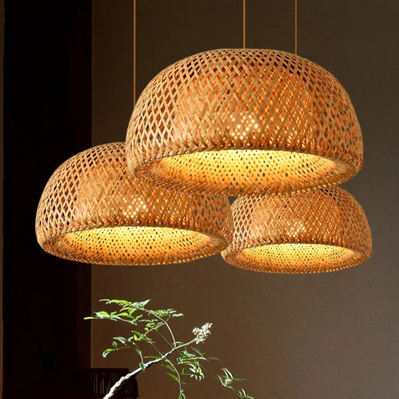 Round Rattan Lampshade - Handcrafted Natural Export from Vietnam - Image 1