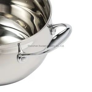 High Quality Steel Lid Stainless Steel Kitchenware Cooking Pot and Pan Set Cookware Set - Image 4