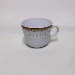 16PCS Stoneware Dinner Set Ceramic Tableware Emboss Line Brown - Image 5