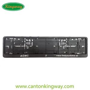 Stylish Chrome Embossed Logo Number Plate Holder & License Plate Frame - Image 4