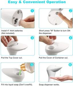 White ABS Automatic Hand Sanitizer Touchless Spray Soap Dispenser - Image 5