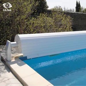 Above Ground Pool Cover System Automatic Rigid Slatted Pool Cover - Image 2