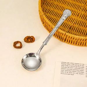 304 Stainless Steel Tableware Spoon with Elegant Handle Sample Free MOQ 100 Set Origin China Color Multicolor HS Code 8215200000 - Image 3