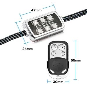 New Remote Control Controls Motorcycle Atmosphere Lights Car RGB Color Light Bar - Image 5