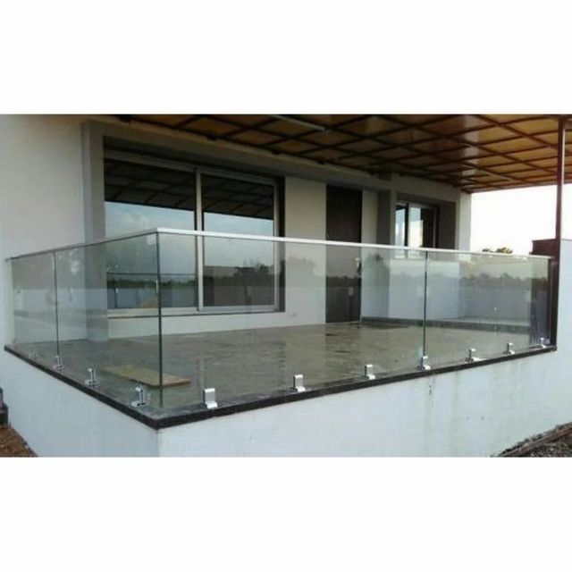 Aluminium Glass Railing System, For Home Brand Fortune Design Railing Position Balcony Color All Colors Usage/Application - Image 1
