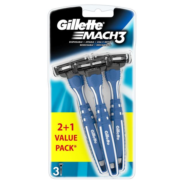 Gillette Mach3 Razor Blades, 25 Replacement Blades for Men's Wet Razor with 3-Way Blade - Image 3