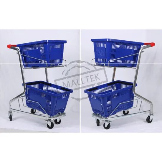 Japanese Style Metal Hand Push Shopping Trolley with Baskets - Image 6