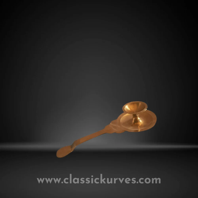 Brass aarthi stand holder, For Home Purity Yes Color Golden Material Brass Brand Classickurves Usage/Application Home Country of Origin Made in - Image 5