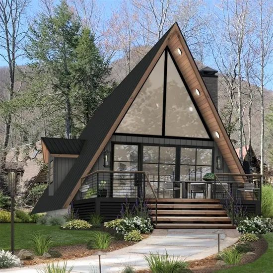 High-End a Frame Prefab Cabin Prefabricated Hotel Unit Featuring Modern Wooden Structure for Outdoor Resorts and Vacation Parks - Image 5
