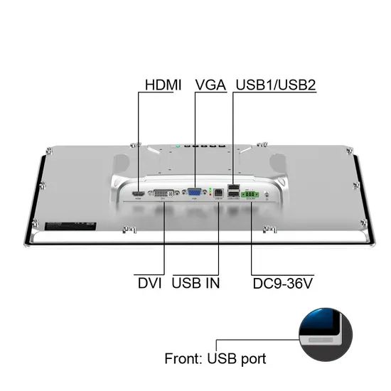 19 Inch Industrial Embedded Control Panel IP65 Waterproof&Dustproof Open Frame Resistive Touch Screen Monitor HMI LCD Display - Image 3