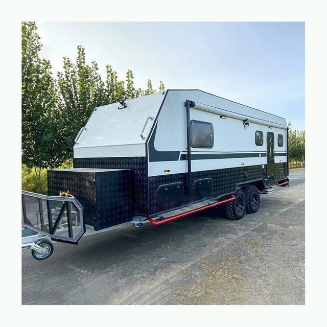 camping trailer for outdoor travel and adventure lightweight travel trailer with durable construction comfortable interior and easy towing suitable for family camping road trips and outdoor vacations in various terrains - Image 1
