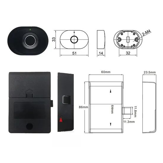 Figerprint Lock Cabinet Lock Office Cupboard Locks Home Lock Box Lock for Drawer - Image 4
