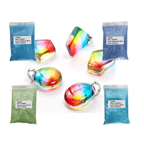 Metallic Epoxy Resin Pigment Type Natural EINECS Other Colour 30colors Trademark Alida HS Code 320650000 Blue Pigments Iron - Image 1