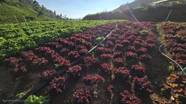 Red Lollo Rosso Lettuce Color Red Grade Premium Flavor Slightly Bitter Texture Delicate And Frilly Appearance Visually Stunning - Image 2