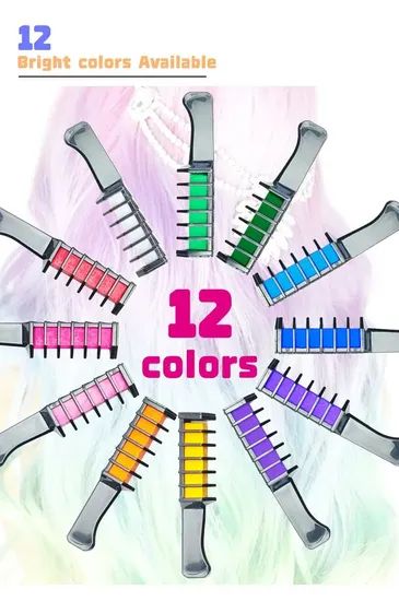 Hair Coloring Chalk Comb Salon for Kids Temporary Hair Color Origin China Type Hair Chalk Material Plastic Model NO. - Image 6