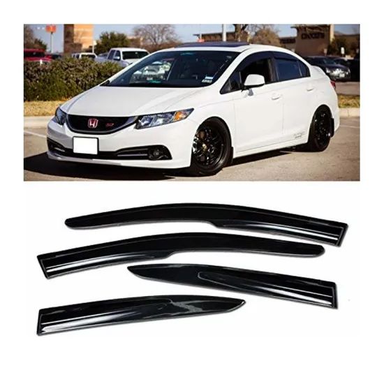 Window Visors Sedan 4dr - Mugen II Style Rain Guard Deflector - Image 3
