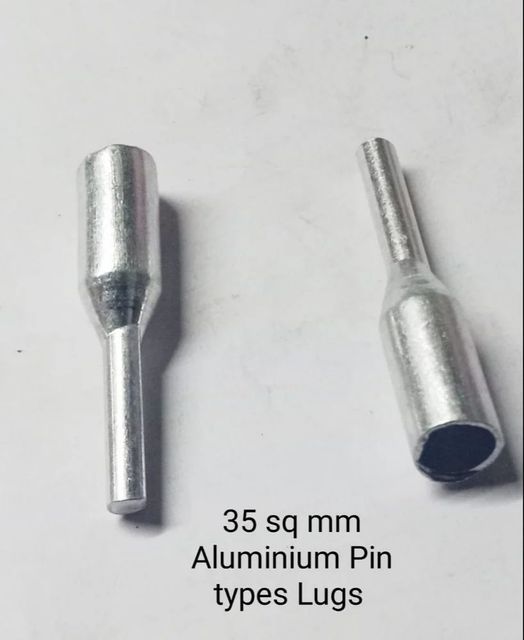10 sq mm Aluminium Pin Type Lugs Color silver Cross Sectional Area 10 sq mm Material aluminium Country of Origin Made in India - Image 1