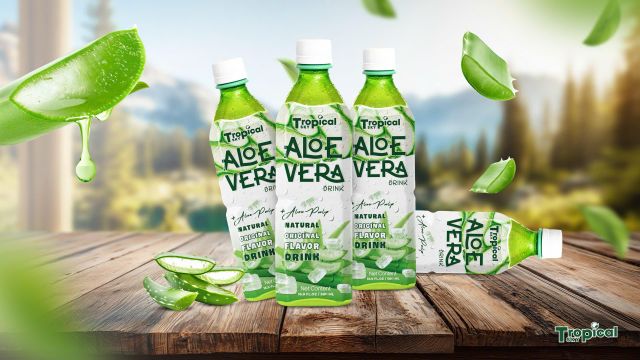 Supplier OEM 500ml Aloe vera juice with pulp Brand Tropical Sky - Image 1
