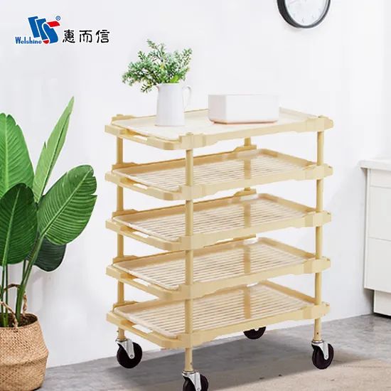 Multi-Layer Storage Cart Movable Floor Rack for Car Rental Snack Storage Trolley - Image 2