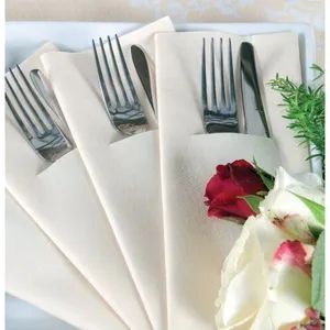 Restaurant Airlaid Tissue Colorful Customized Dinner Pocket Paper Napkins - Image 2