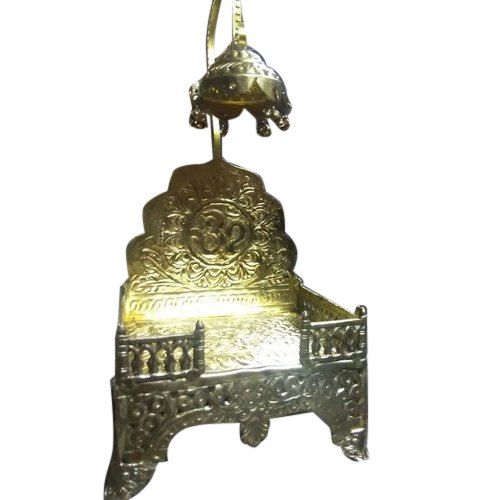 Golden Brass Singhasan, Size: 12 Inch Brand SSRN Color Golden No Of Legs 4 Size 12 Inch Material Brass Country of Origin Made in - Image 1